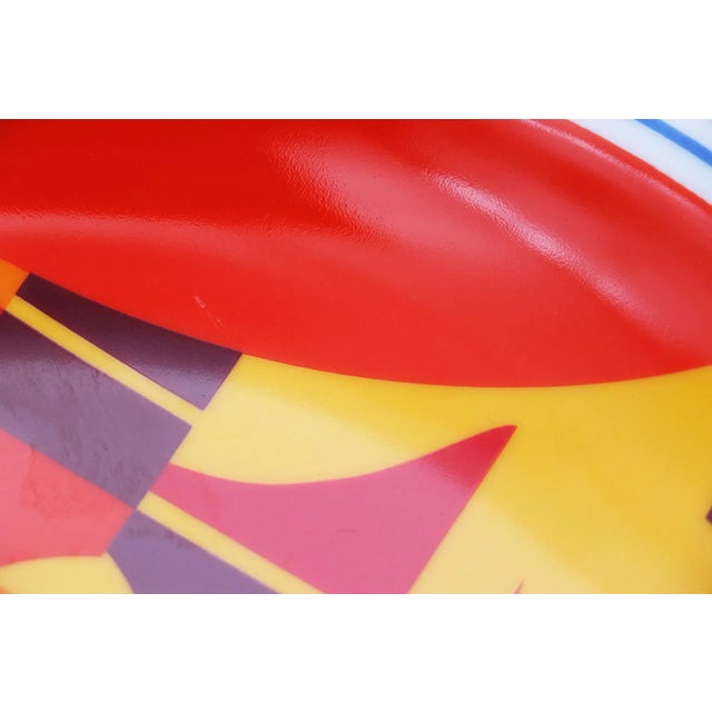 Ceramic 1970s Portuguese Modernist Porcelain Wall Plate, Vista Alegre, Portugal For Sale - Image 7 of 11