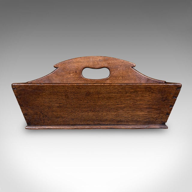 Antique Maid's Carry, English, Oak, Country House, Cutlery Tray, Box, Georgian For Sale - Image 4 of 9