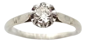 Platinum and Diamond Solitaire Ring