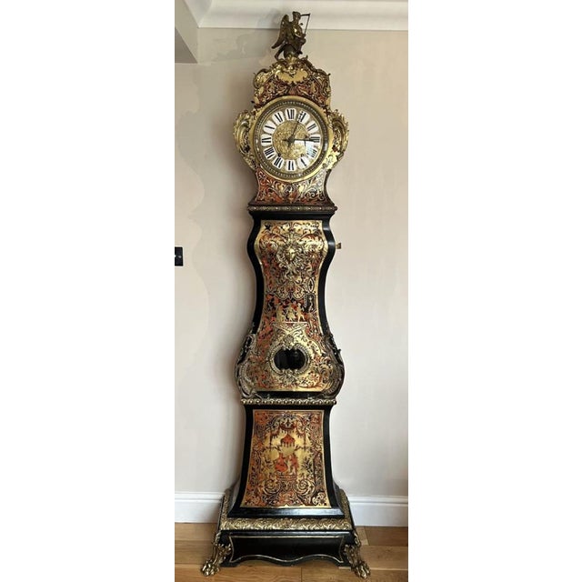 Napoleon III Marquetry Inlaid Eight Day Longcase Clock, 1870s For Sale - Image 16 of 16