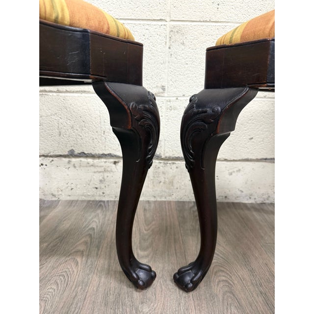 Vintage French Louis XV Revival Carved Floral Side Chairs - Pair For Sale - Image 9 of 11