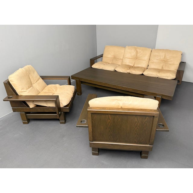 Brutalist Seating Group Model St. Moritz by Klaus Rausch for Rausch Furniture Co., Germany, 1960s, Set of 4, in Very Good...