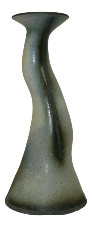 Large George Roby Stoneware Floor Vase American Studio Pottery 1971 Monumental Mid Century Masterpiece Sinuous Floor Vase Indoor Outdoor 32" Tall