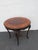 French French Early 1900s Hand Carved Inlay Side End Center Table 6668 For Sale - Image 3 of 17
