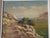 Antique painting, mid-19th century. 19th-century Provençal landscape: sea, calanque path, Aleppo pine. Realistic depiction...