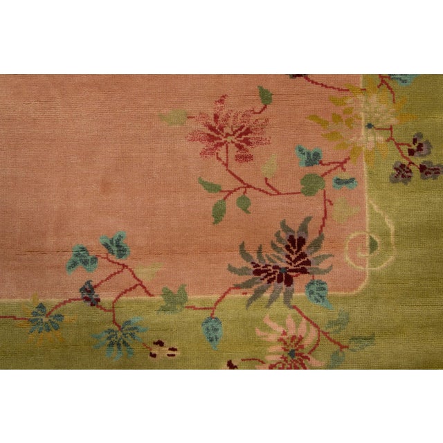 Art Deco Contemporary Chinese Deco Style Floral Design Wool Rug by Rug & Kilim, India For Sale - Image 3 of 9
