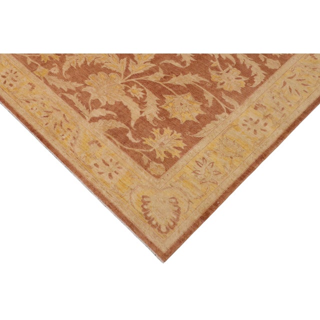 Traditional Bohemien Ziegler Brown Gold Hand-Knotted Wool Rug - 9'1'' X 11'8'' For Sale - Image 3 of 7