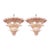 Lot of 2 Mid-Century Modern Pink “Palmette” Murano Glass Chandeliers a Pair For Sale
