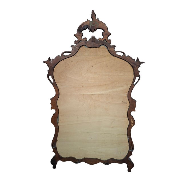Late 19th Century Antique Mirror in Walnut, 1870 For Sale - Image 5 of 11