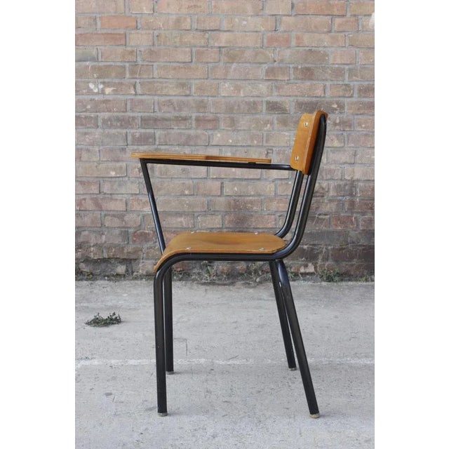 Mid-Century Modern School Desk Chair by Jacques Hitier for Mobilor, France, 1950s For Sale - Image 3 of 9
