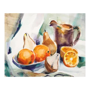 1960s "Still Life with Fruit P3.17" Watercolor Painting by Eve Nethercott