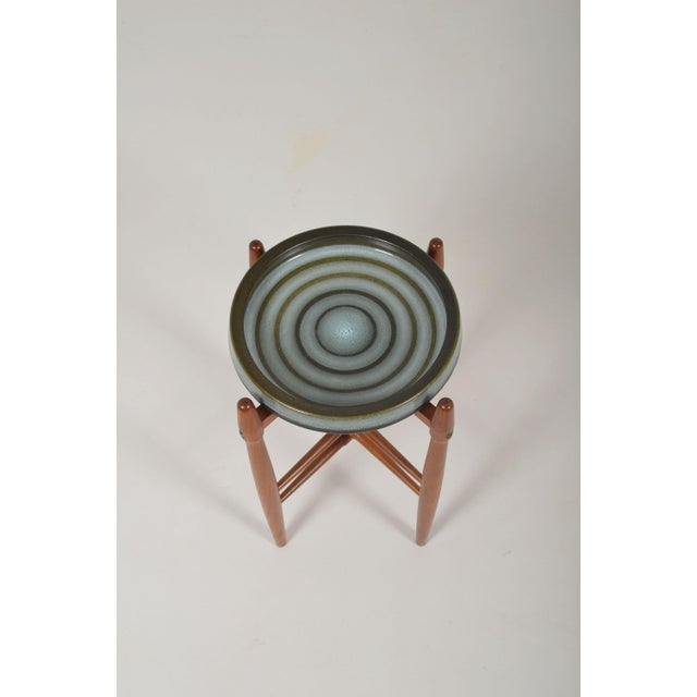 Side Table with Ceramic Bowl by Hundevad and Basse for Knabstrup, 1960s For Sale - Image 11 of 11