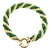 18k Yellow Gold Rope Bracelet With Emerald Beads For Sale