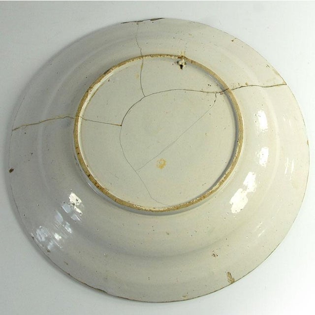 Antique 19th Century Ceramic Dutch Delft Plate For Sale - Image 10 of 11