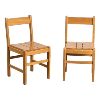 Dining Chairs attributed to Maison Regain for Les Arcs, 1970s, Set of 2 For Sale