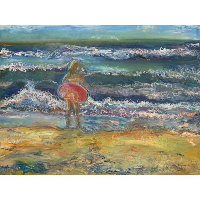 Contemporary Waves, Oil Painting, Framed, One-of-a-Kind Arts, by Van Ness For Sale - Image 3 of 13