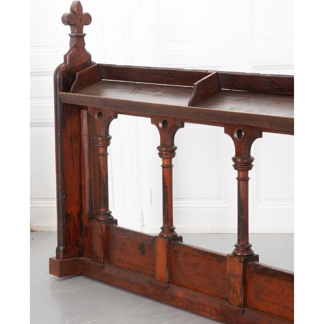 French 19th Century Walnut & Oak Church Altar Railing For Sale - Image 10 of 13