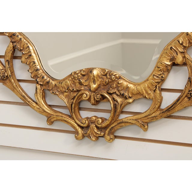 Gold Friedman Brothers Model 6522 Phoenix Carved Gold Mirror For Sale - Image 8 of 13