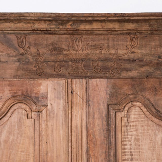 19th Century Antique French Louis XV Armoire For Sale - Image 4 of 11