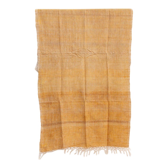 Organic Peace Silk Throw, Yellow Sunshine For Sale