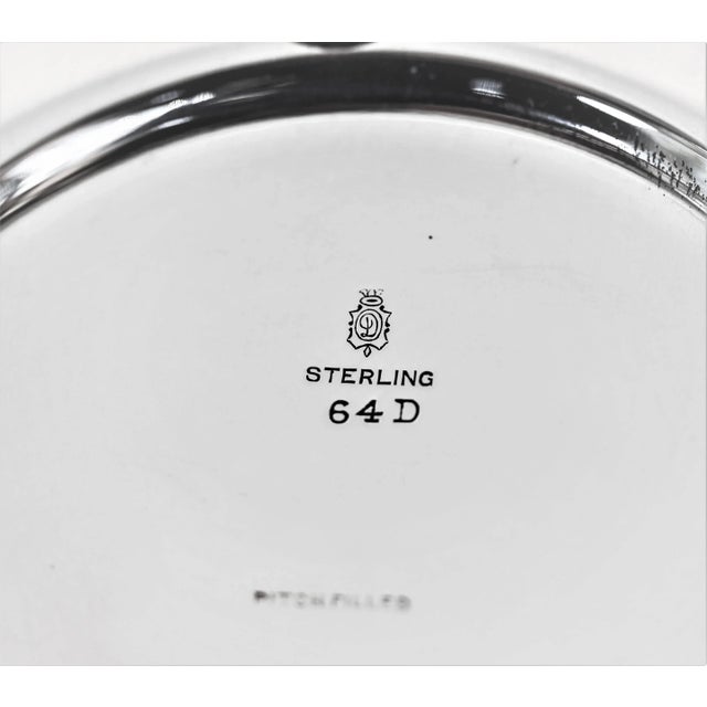 Metal Sterling Candlesticks With Matching Tray For Sale - Image 7 of 8