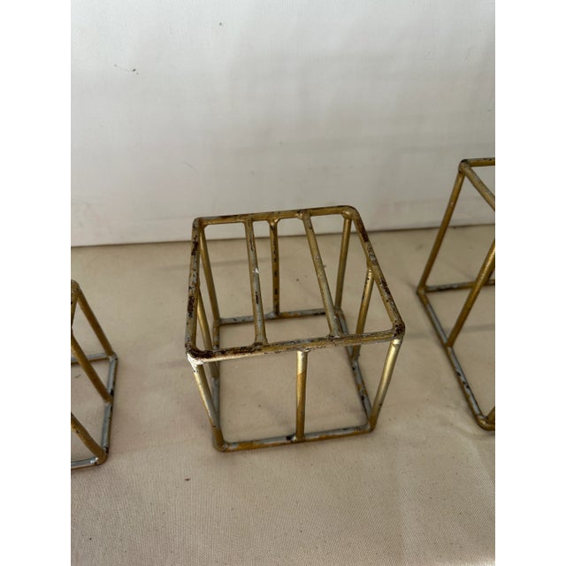 Mid-Century Modern 1970s Stacking Brass Cubes- Set of 3 For Sale - Image 3 of 7