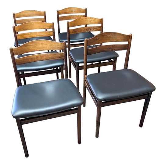 1950s Set of 6 Rosewood Dining Chairs Attributed to Boltin Stolefabrik - 102552 For Sale