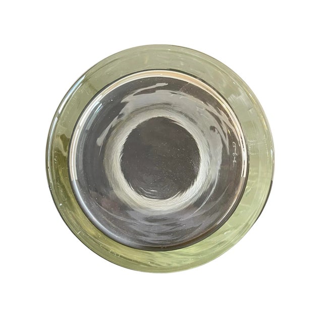 White Large Decorative Art Glass Unicorn Vase Signed Perry Coyle For Sale - Image 8 of 13