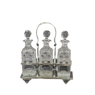 Late Victorian Silver Plated Tantalus For Sale