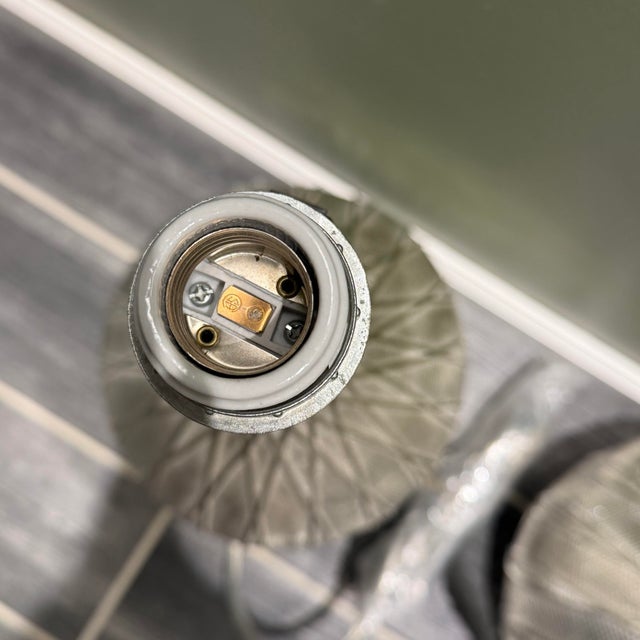 Vintage Pair Chapman Luxury Silver Teardrop Glass Table Lamps Heavy Ribbed Decor For Sale - Image 11 of 11