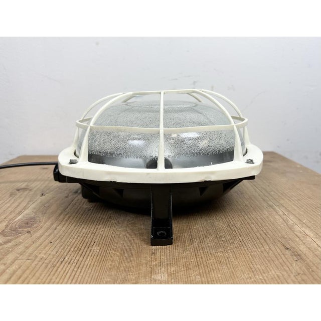 Glass Industrial Bakelite Wall or Ceiling Light from Elektrosvit, 1980s For Sale - Image 7 of 17