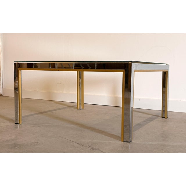 Romeo Rega's chrome and brass furniture has become one of the defining looks of 1970s Italian design, and this square...