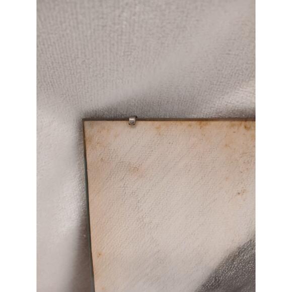 1950s Beautiful Lady Portrait Pencil Drawn Original Drawing Art Glass Framed For Sale - Image 9 of 11