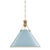 Hudson Valley Lighting Mark D. Sikes Painted No.2 1-Light Large Pendant, Aged Brass/Blue Bird For Sale