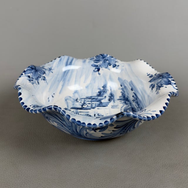 Albisola Majolica Centerpiece Bowl by F. Piera For Sale - Image 4 of 11
