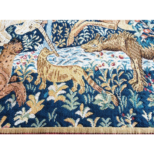 Late 20th C. Vintage French Goblys "La Licorne À La Fontaine" Unicorn Tapestry For Sale - Image 10 of 16
