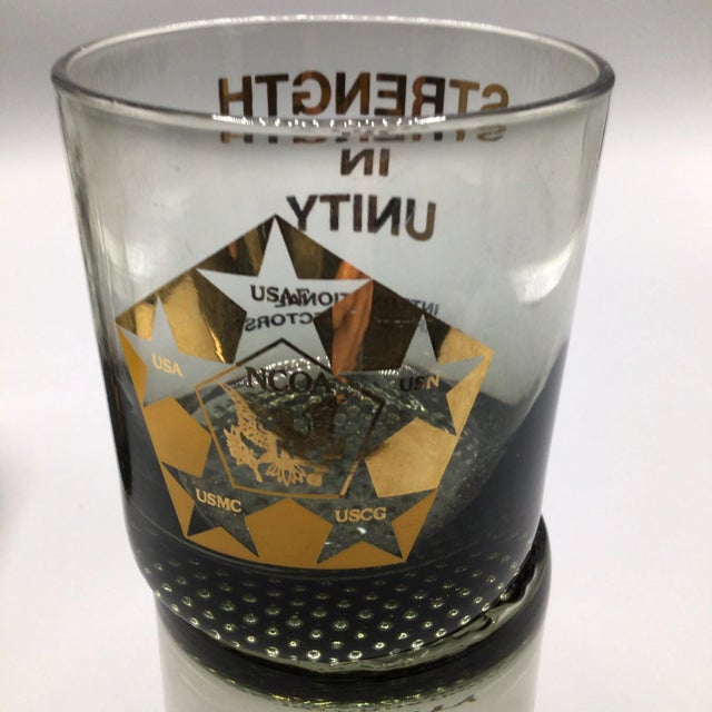 Set of 5 board of directors of Noncommissioned Officers Academy low ball glasses. The Non Commissioned Officers...