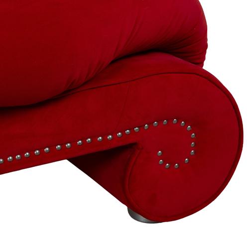 Gaudi 3-Seater Sofa in Red Velvet from Bretz For Sale - Image 4 of 10