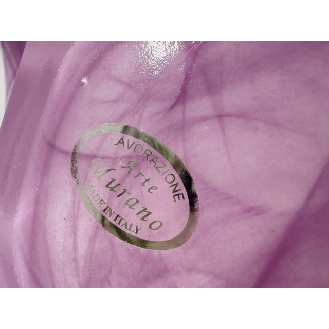 Vintage Large Vintage Lavorazione Arte Murano Purple Pink Glass 8 Point Starfish Bowl For Sale - Image 10 of 12