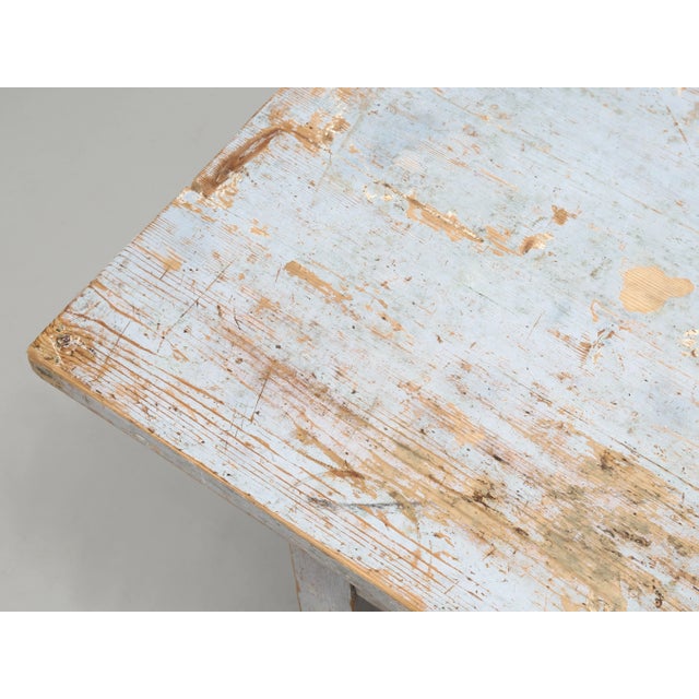 Antique Swedish Painted Table That Would Make for a Great Looking Kitchen Island For Sale - Image 4 of 12