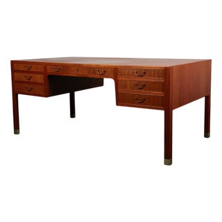 Writing Desk in Teak attributed to Ole Wanscher for A. J. Iversen, 1950s For Sale