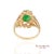 Green Mid 20th Century 14k Jade Ring Womens Size 6.25 Vintage Yellow Gold Cabochon Style For Sale - Image 8 of 10
