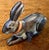 Lithographed Tinplate Clockwork Bunny Rabbit or Hare by the Automatic Toy Co. Staten Island, New York Circa 1930 For Sale - Image 14 of 18