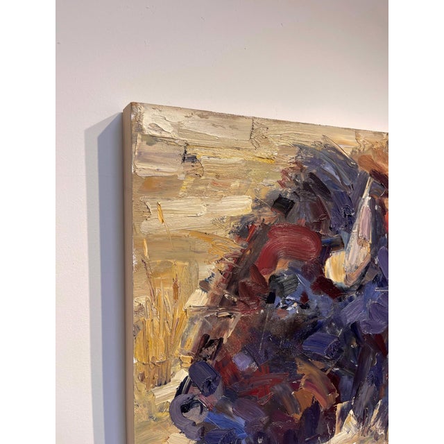 Abstract As you Wish by Clyde Steadman | Oil on Cradled Panel Abstract depiction of a figure in dark colors. For Sale - Image 3 of 3