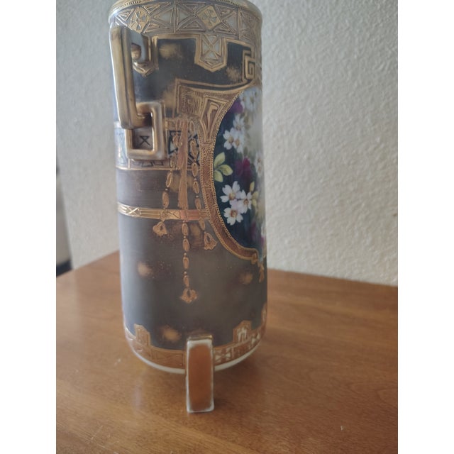 Noritake Antique Nippon Hand Painted Vase. Early 20th Century For Sale - Image 4 of 6