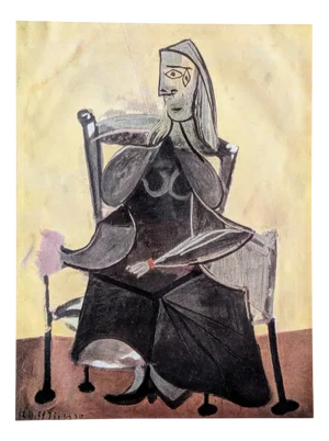 Pablo Picasso, Portrait of a Woman, Color Offset Lithograph on Pur de Marais Fil Paper, 1943