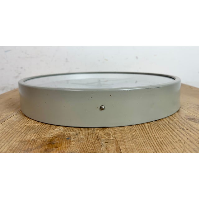 Vintage Industrial Station Wall Clock from TCW, 1960 For Sale - Image 9 of 17