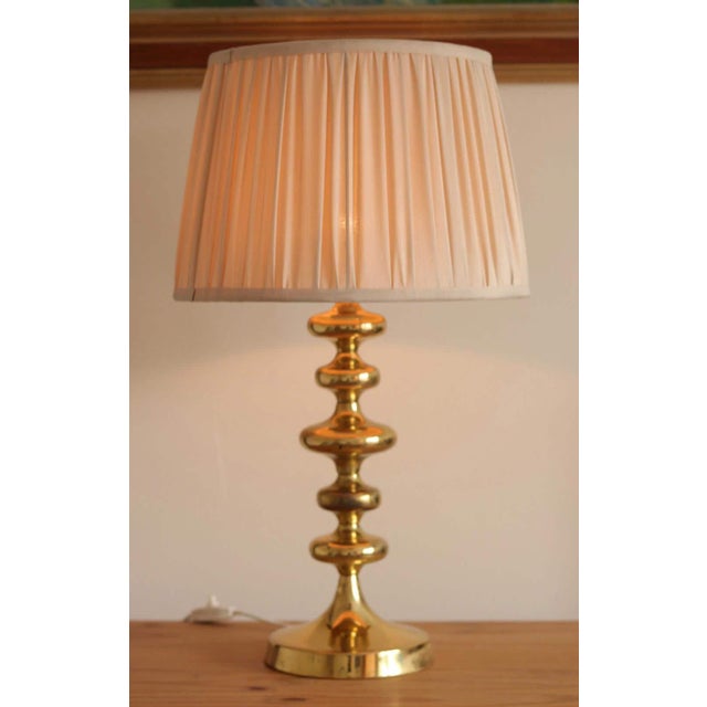 Swedish Brass Bobbin Table Lamp, Set of 2 For Sale - Image 18 of 18
