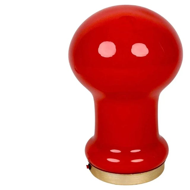 Mid-Century Table Lamp in Red Opaline Glass attributed to Stepan Tabery, 1975 For Sale - Image 10 of 10