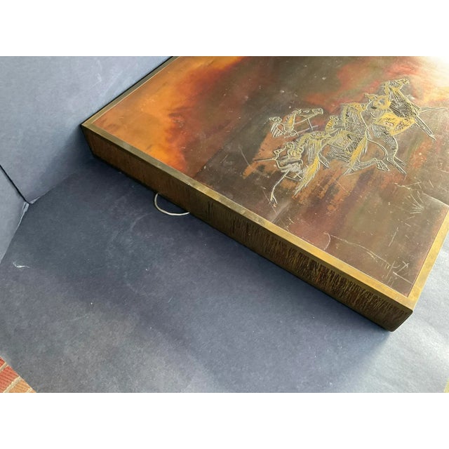 Mid Century Modern Bijan Brass Wall Plaque For Sale - Image 10 of 12